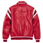 Pelle-Pelle-Encrusted-Varsity-Plush-Red-Jacket